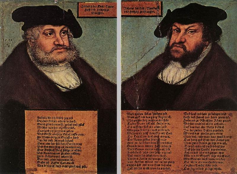 CRANACH, Lucas the Elder Portraits of Johann I and Frederick III the wise, Electors of Saxony dfg China oil painting art